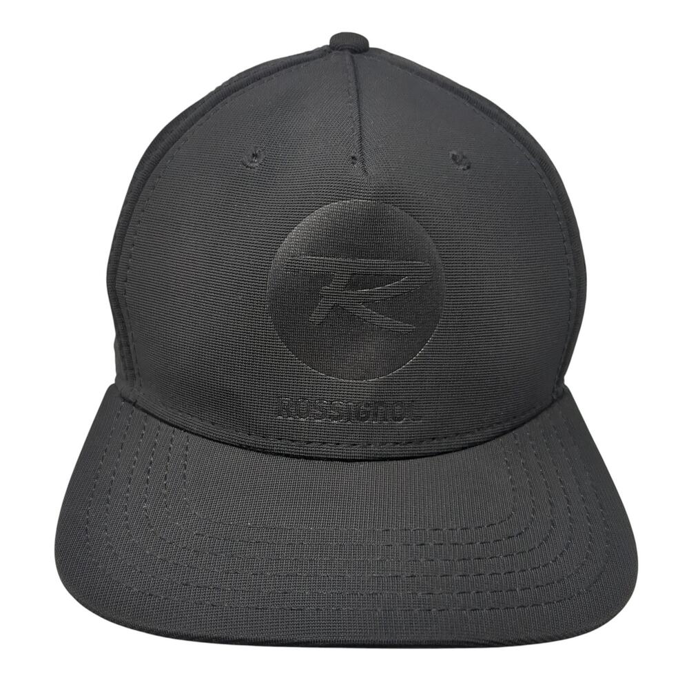 Rossignol Snapback Hat Black One Size Adjustable Solid Vent Holes Outdoor